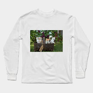 Cute Cats in Basket Long Sleeve T-Shirt